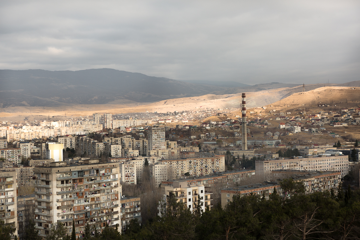 View of a neighborhood in the north west of Tbilisi.